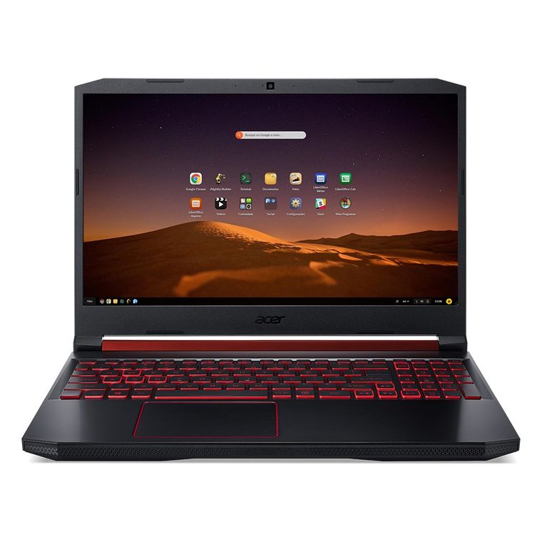 Notebookgamer - Acer An515-54-76xc I7-9750h 2.60ghz 16gb 256gb Híbrido Geforce Gtx 1650 Endless os Nitro 5 15,6" Polegadas